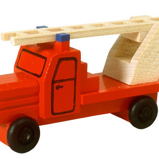 Feuerwehr farbig mit Drehleiter