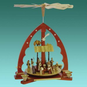Pyramide Christi Geburt 40cm, natur Ausstellungsstück