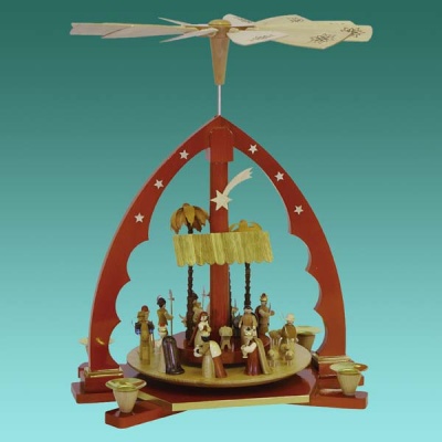 Pyramide Christi Geburt 40cm, natur Ausstellungsstück