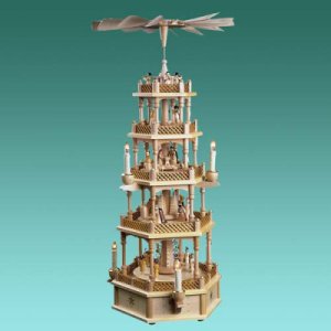 Pyramide Christi Geburt - 4stöckig elektrisch 75cm