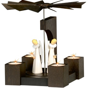Pyramide Eiche, Mooreiche ohne Bestückung 19cm