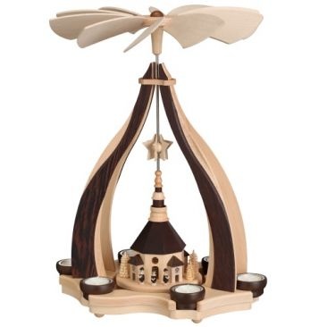 Pyramide - Seiffener Kirche - natur 47,5cm