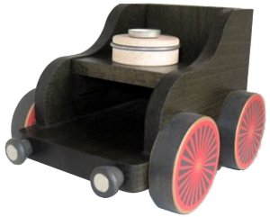 Eisenbahnwagen schwarz 12cm