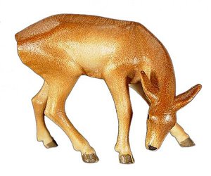 Reh fressend 06cm natur mittel