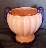 Vase blau-creme-gold