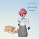 Frau mit Schlitten