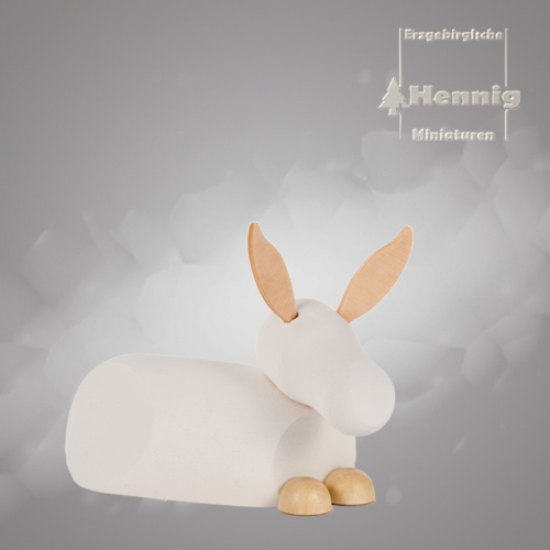 Esel natur/weiss modern groß 6,5cm