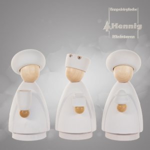 Heilige Drei Könige natur/weiss modern 10cm groß