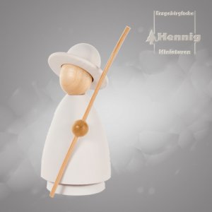 Schäfer natur/weiss modern 10cm groß