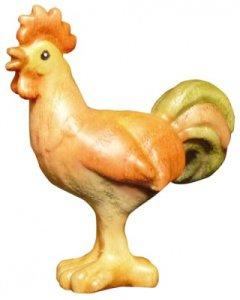 Hahn für 12cm Krippe natur, 4,5cm
