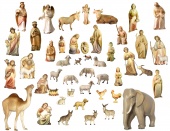 Rudolfkrippe 52tlg. Figuren-Set 09cm color