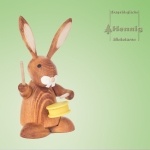 Hase natur mit Trommel 10cm