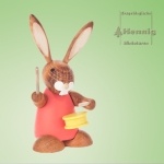 Hase rot mit Trommel 10cm