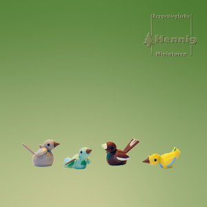 Vögelchen-4er Set 1cm