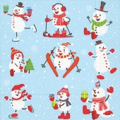 Servietten Active snowman