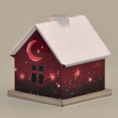 Räucherhaus aus Blech, Romantik rot