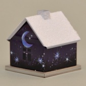 Räucherhaus aus Blech, Romantik blau