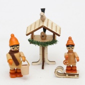 Vogelhaus 3tlg Set, hell