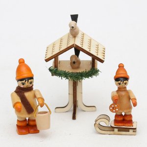 Vogelhaus 3tlg Set, hell
