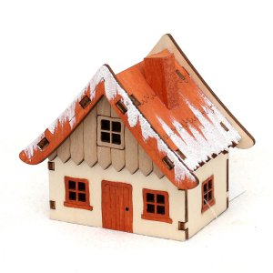Haus mit Schnee 7,5cm