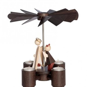 Pyramide Mooreiche, Engelchen und Teufelchen 26cm