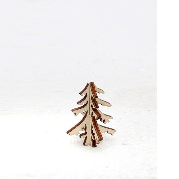 Holz Tannenbaum 04cm klein natur