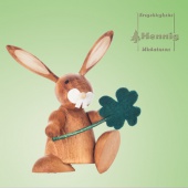 Hase natur mit Klee 10cm