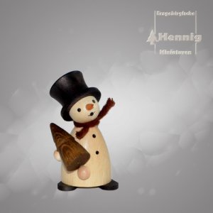 Schneemann mit Baum natur