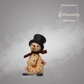 Schneemann mit Schaukelpferd natur