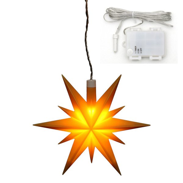 Falkensteiner Mini 1er Set gelb - 13,5cm mit Batteriefach, Timer
