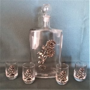 Schnapsset Rosen - 5 teilig