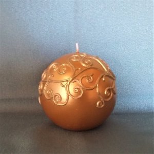 Kugelkerze gold