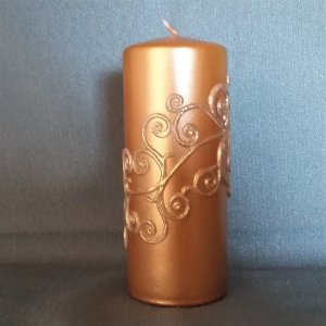 Stumpen-Kerze - gold