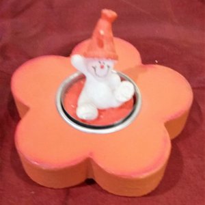 Teelichthalter orange