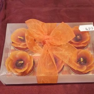 Teelichter, Mohn 6er