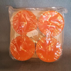 Teelichter, extra groß, orange 4erSet