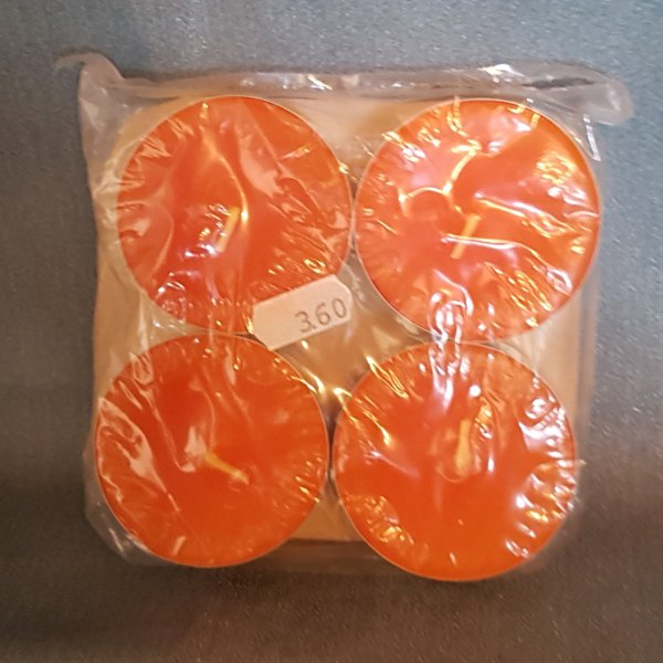 Teelichter, extra groß, orange 4erSet