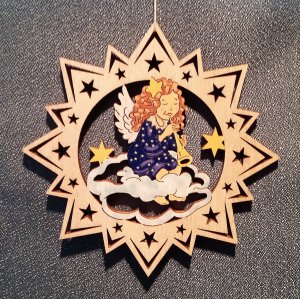 Baumbehang - Engel mit Flöte 8cm