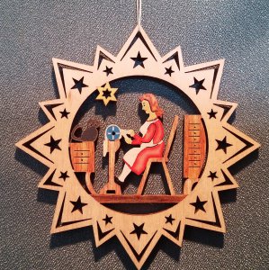 Baumbehang - Klöppelfrau 8cm