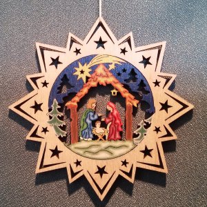 Baumbehang - Krippe mit Dach 8cm