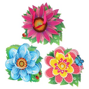 Lacktasche Flowers mit Glitter