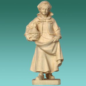 Bäuerin mit Henne gebeizt 14cm