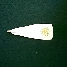 Flügel 13cm weiss mit goldenen Ornament bedruckt