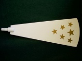 Flügel 24cm weiss mit goldenen Sternen bedruckt
