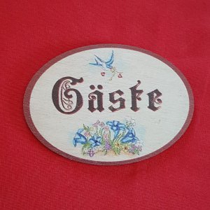 Türschild - Gäste groß