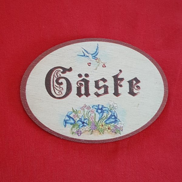 Türschild - Gäste groß