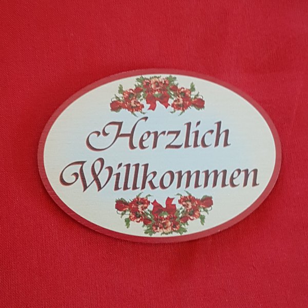 Türschild - Herzlich Willkommen