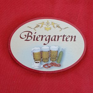 Türschild - Biergarten