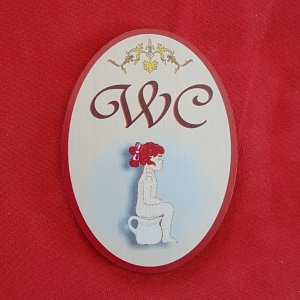 Türschild - WC