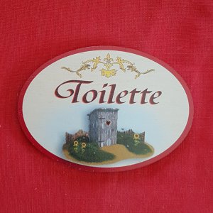 Türschild - Toilette